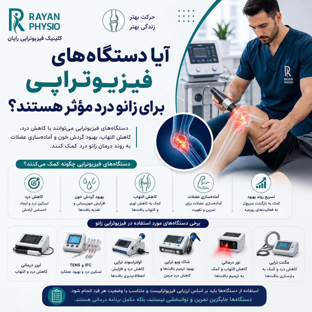 آیا فیزیوتراپی زانو درد را درمان میکند؟